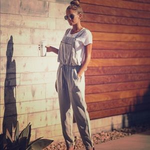 VICI Grey Cotton Overalls NWT